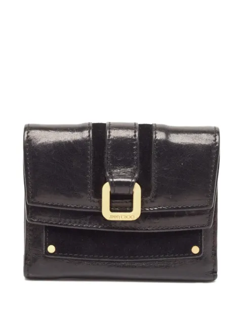 Jimmy Choo Pre-Owned suede leather buckle wallet