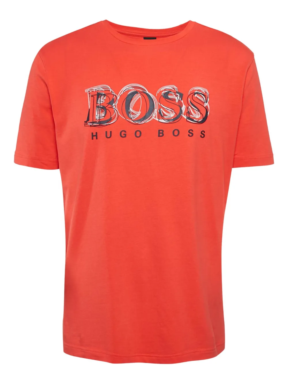 BOSS 2024 distorted-logo cotton T-shirt | Red | Image 1