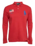 Polo Ralph Lauren Vintage pre-owned embroidered USA flag long-sleeve polo shirt