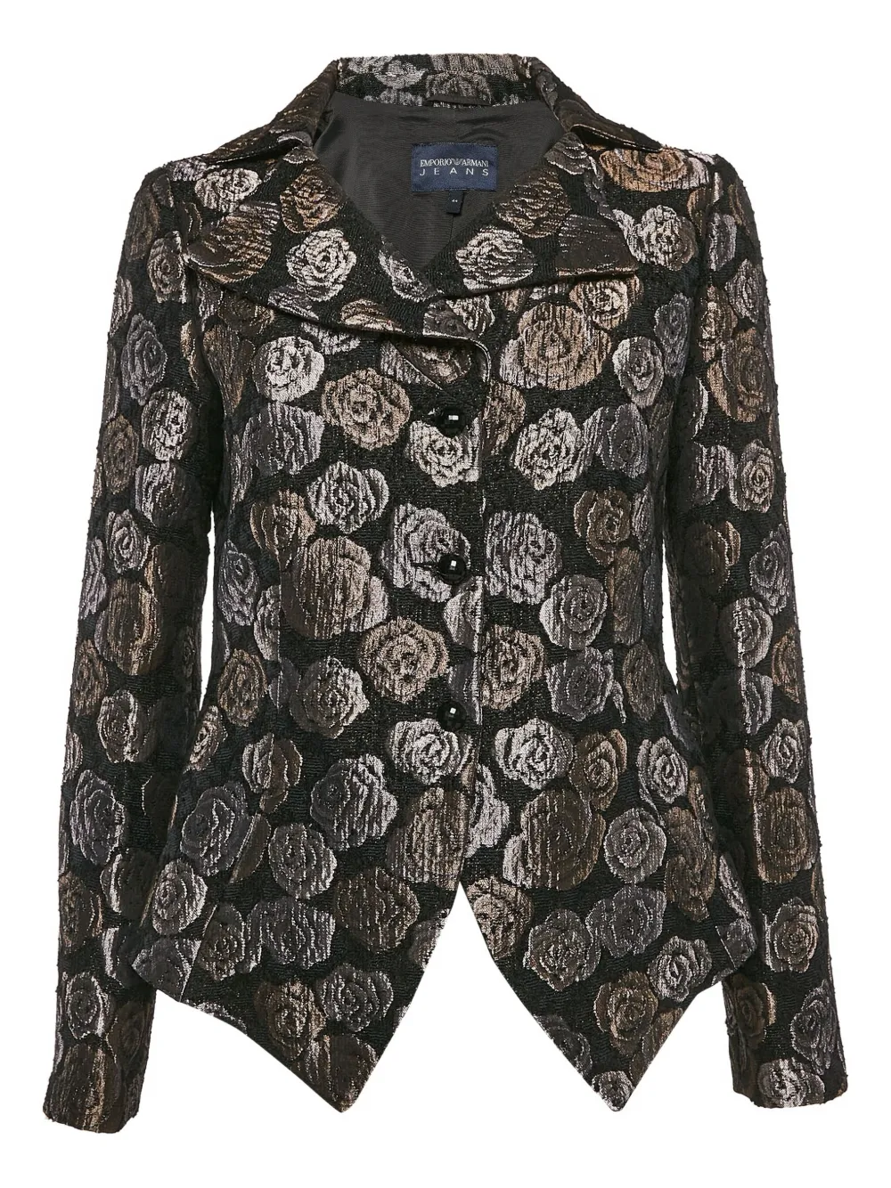 Emporio Armani Pre-Owned Blazer a fiori jacquard - Nero