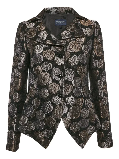 Emporio Armani Pre-Owned blazer con motivo floral en jacquard