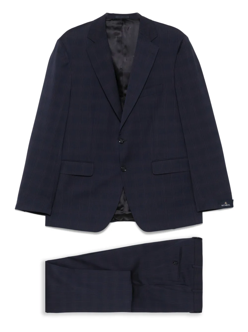 Scabal checked suit | Blue | Image 1