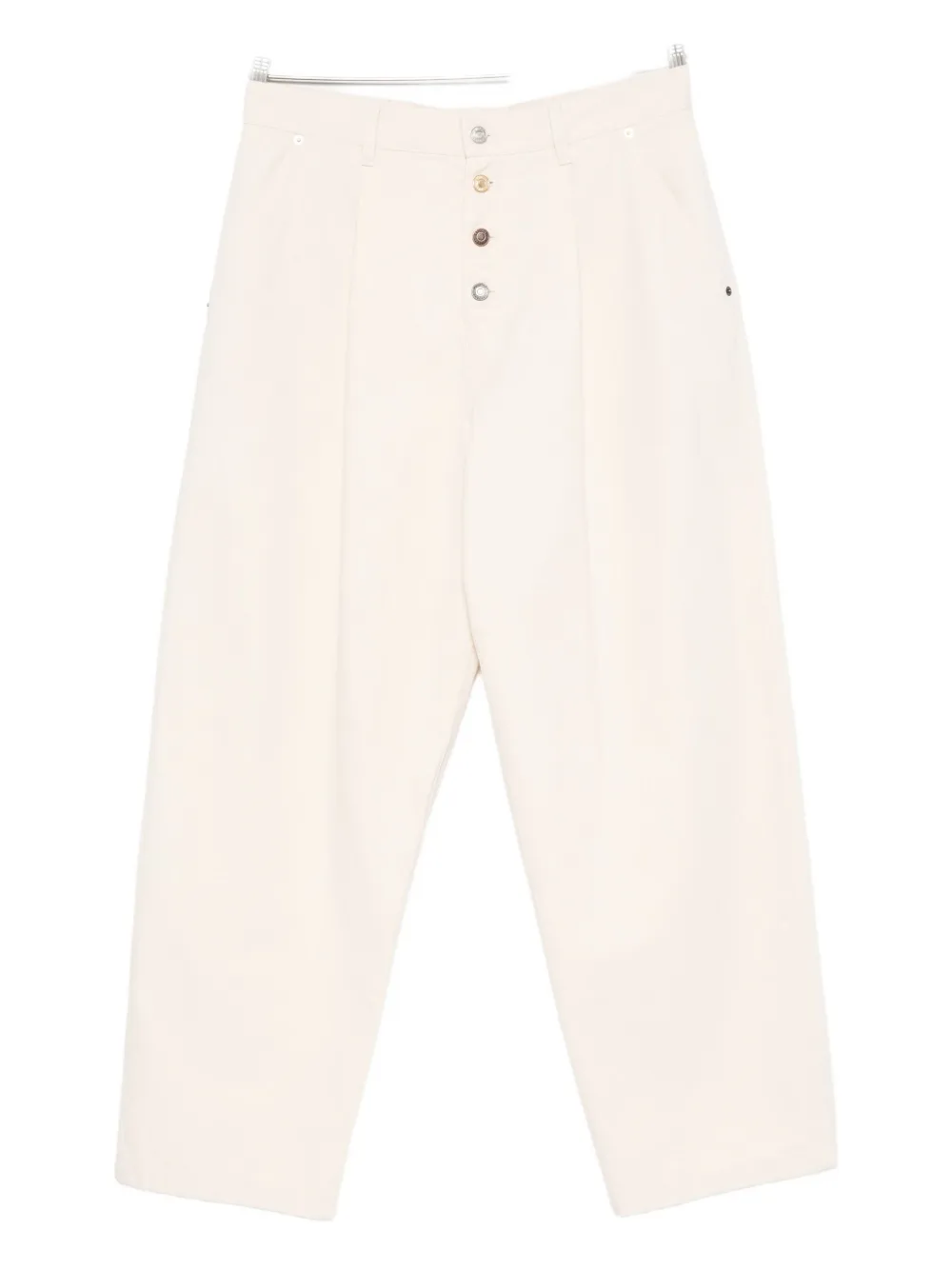 Moschino logo-patch trousers Wit