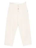 Moschino logo-patch trousers - White