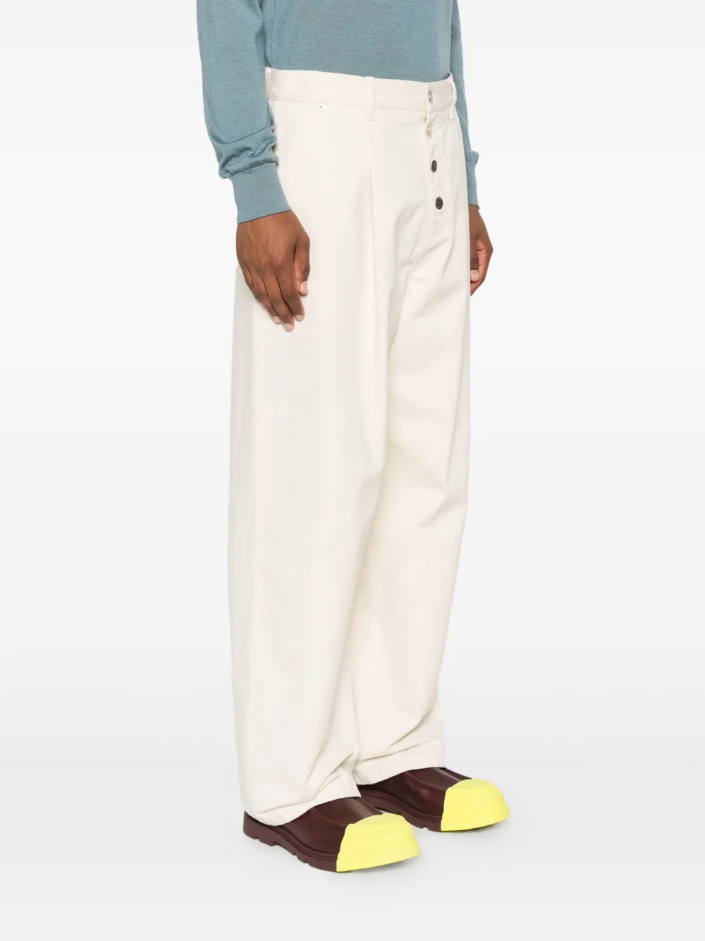 Moschino Broek met logopatch Wit