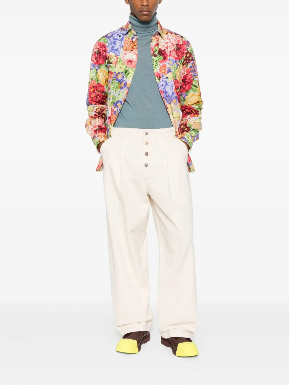 Moschino Broek met logopatch Wit
