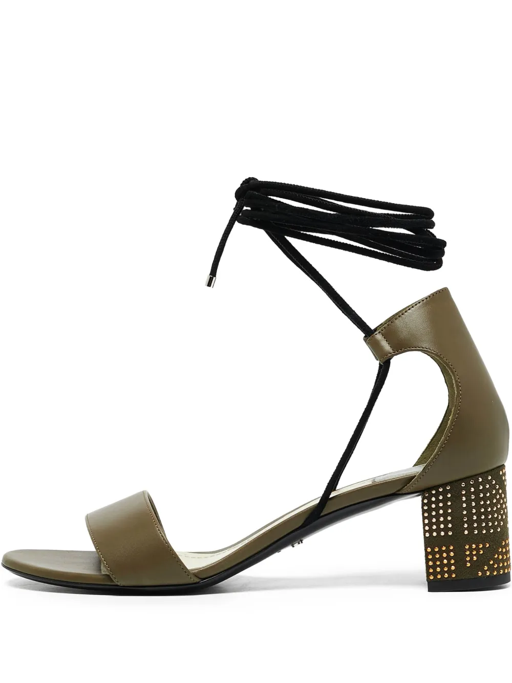 Pre-owned Dior 55mm Ankle-tie Heeled Sandals