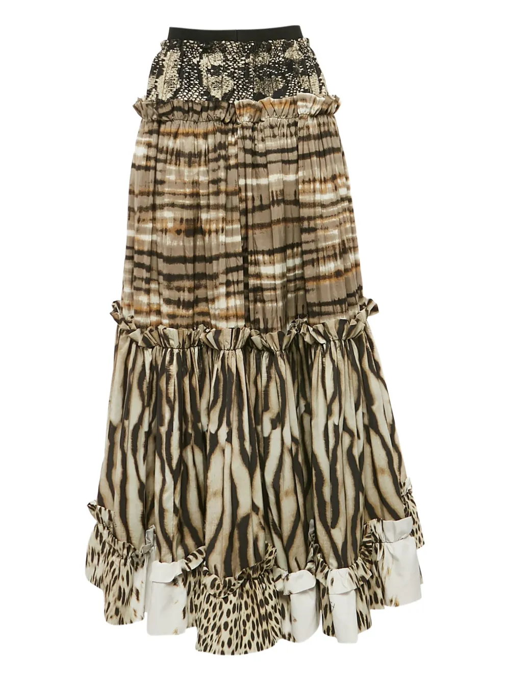 Just Cavalli Vintage pre-owned animal-print ruffled skirt | Image 2
