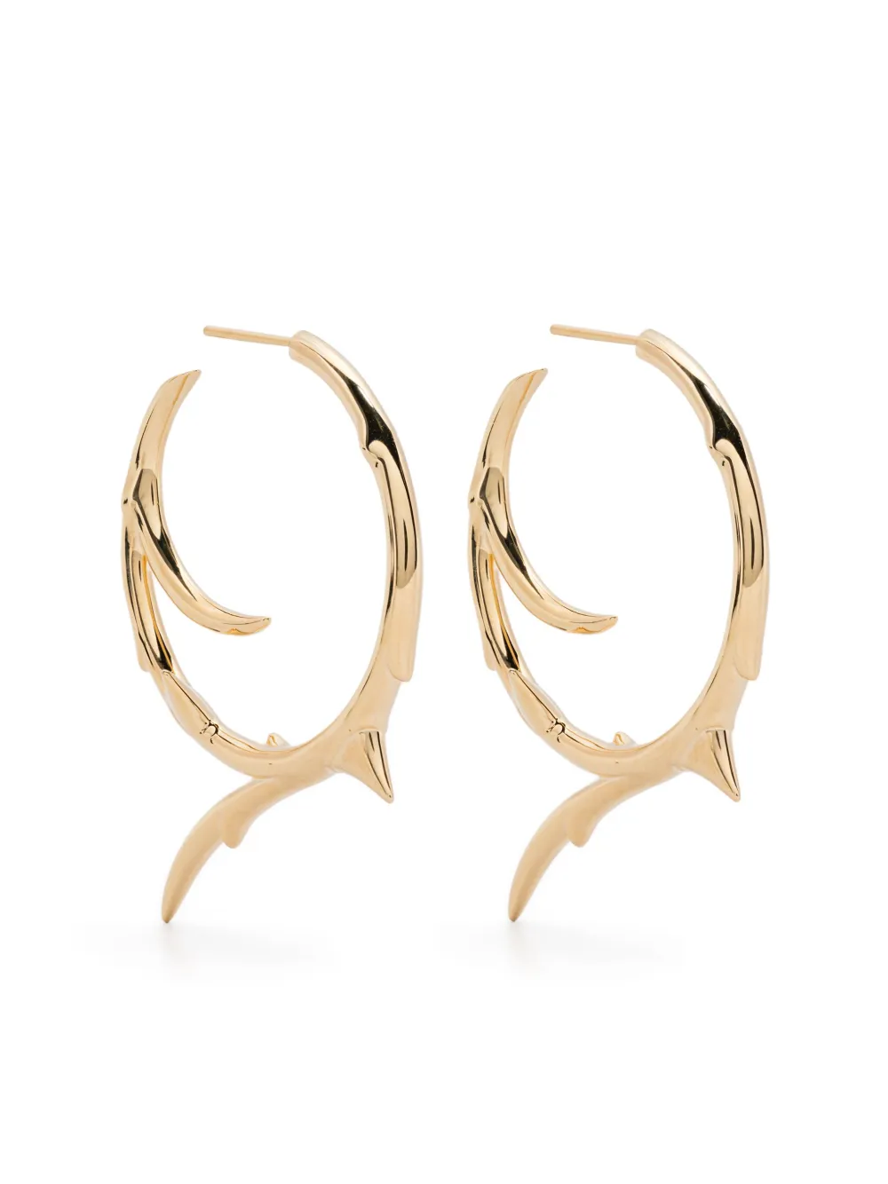 Shaun Leane large Rose Thorn hoop earrings | Gold | Image 1