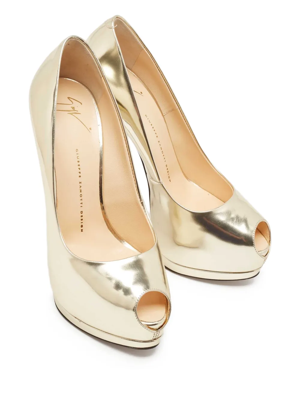 Giuseppe Zanotti Pre-owned 150 mm Sharon pumps met open neus - Goud