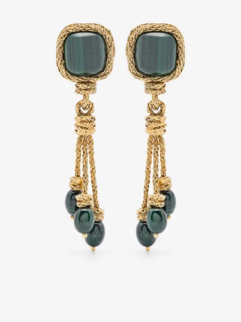 Aurelie Bidermann Miki Malachite clip-on earrings 