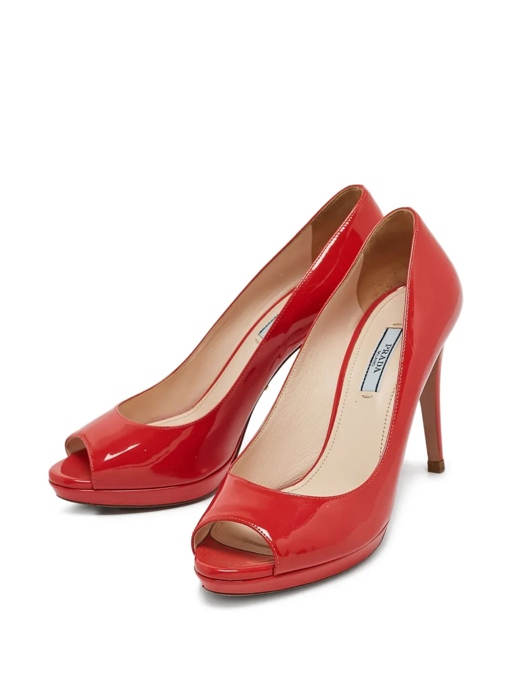 Prada Pre-Owned 100mm peep-toe platform pumps | Image 2