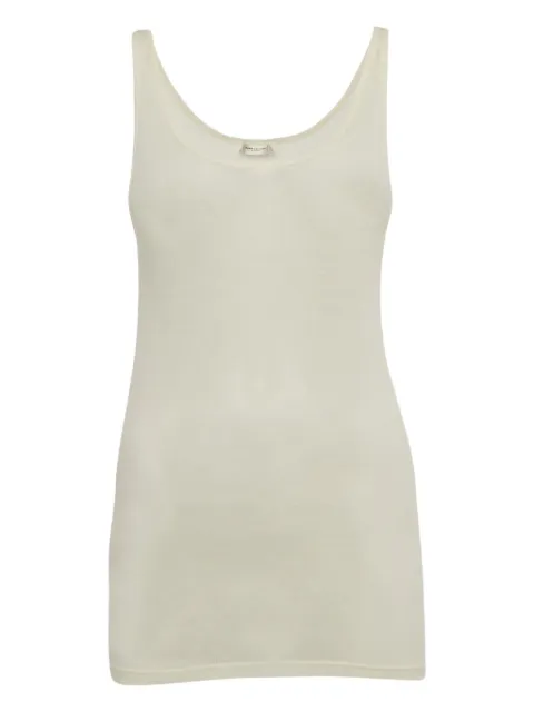 Saint Laurent Pre-Owned top de tirantes con cuello redondo