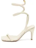 Bottega Veneta Pre-Owned 100mm spiral-ankle sandals - White