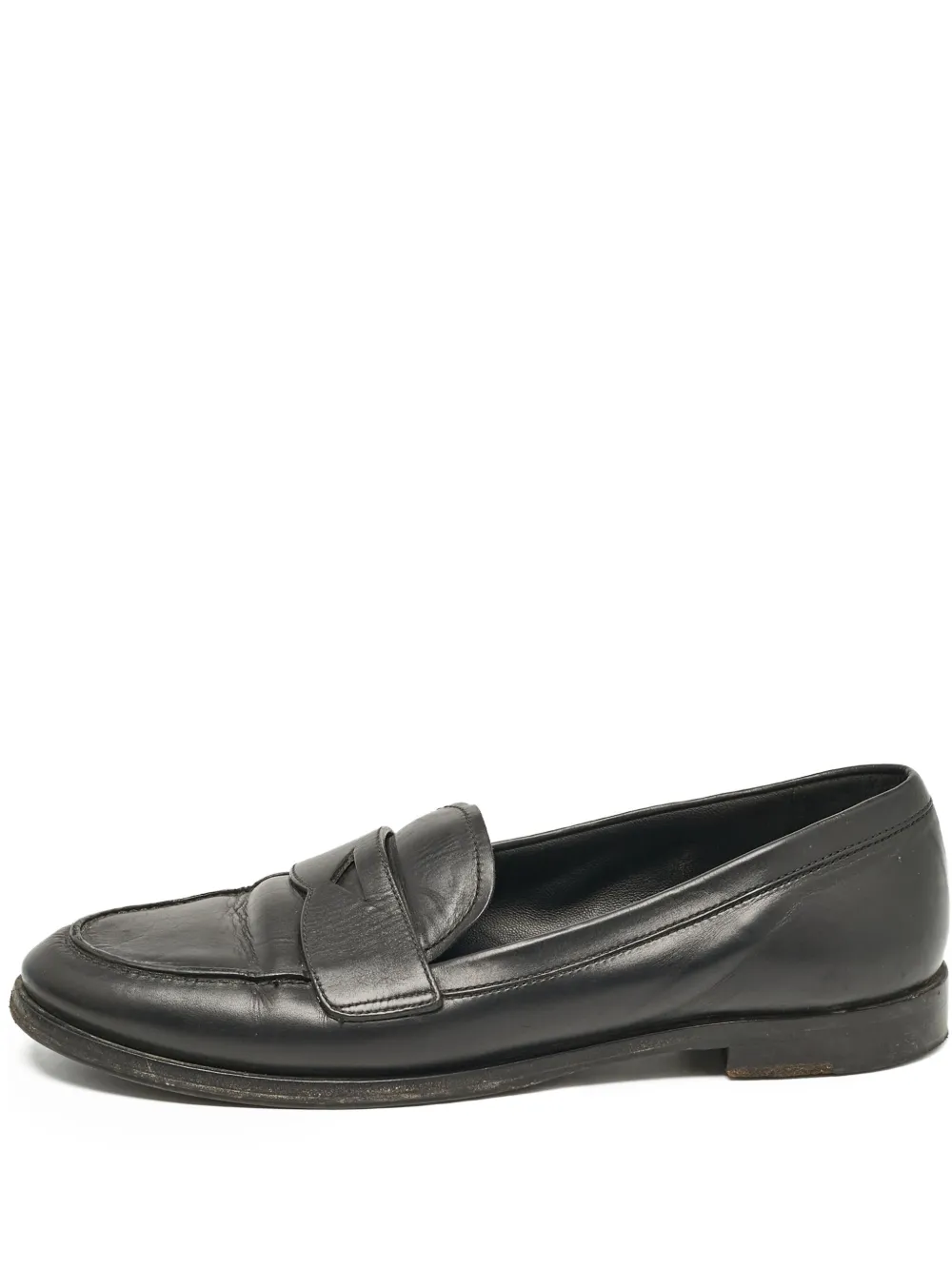 Pre-owned Prada Leather Penny Loafers