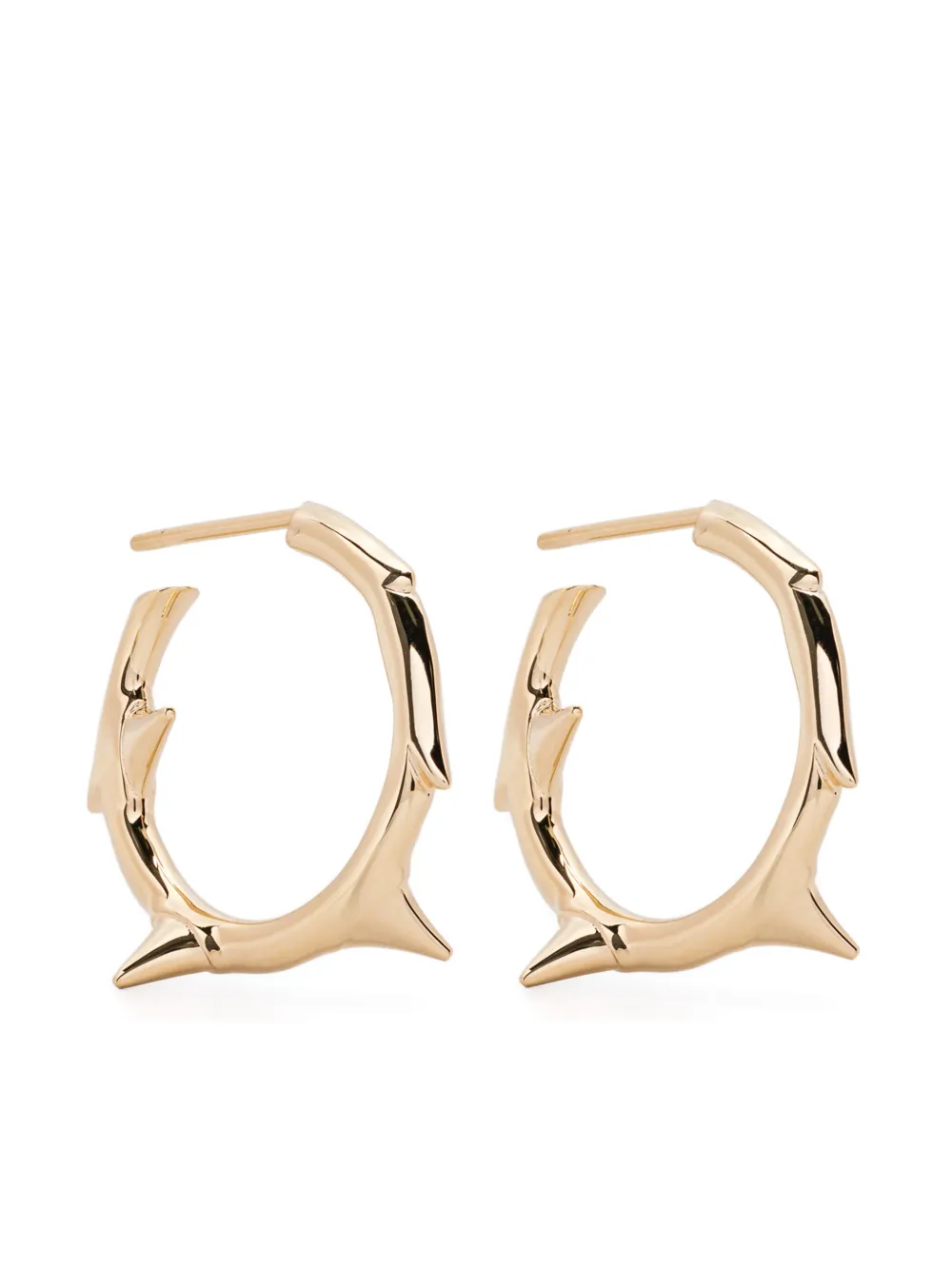 Shaun Leane small Rose Thorn hoop earrings - ゴールドトーン Shaun Leane small Rose Thorn hoop earrings - ゴールドトーン