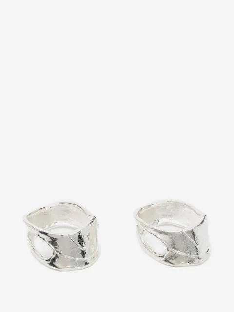 Alighieri silver leaf napkin rings