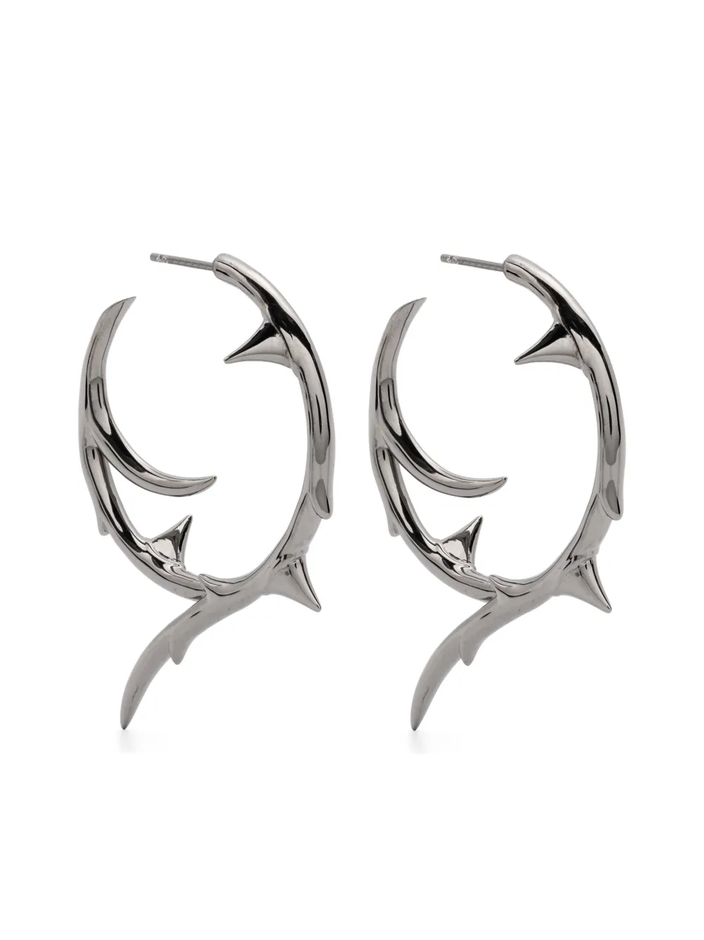 large Rose Thorn hoop earrings
