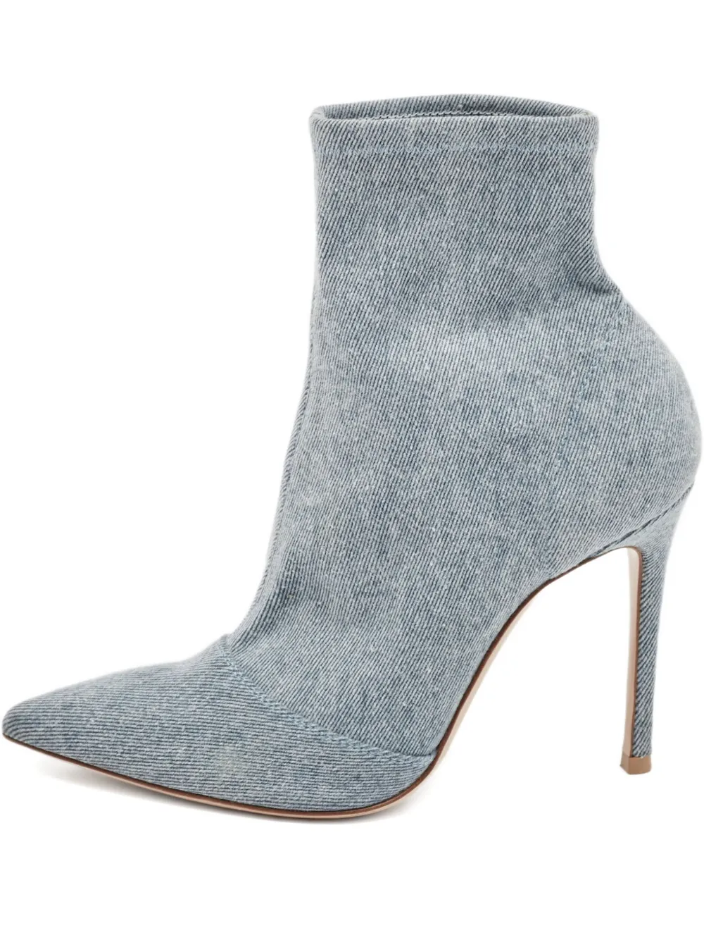 Pre-owned Gianvito Rossi  100mm Denim Point-toe Boots