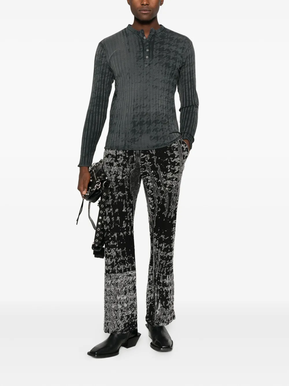 Diesel patterned pants - Zwart