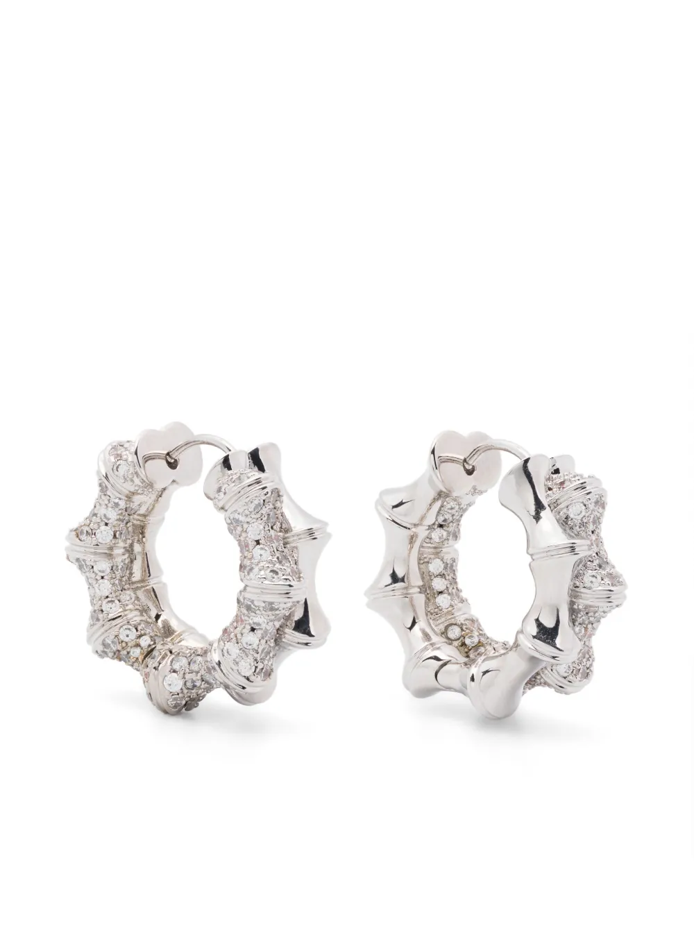 DOUBLE PAVE BAMBU HOOPS