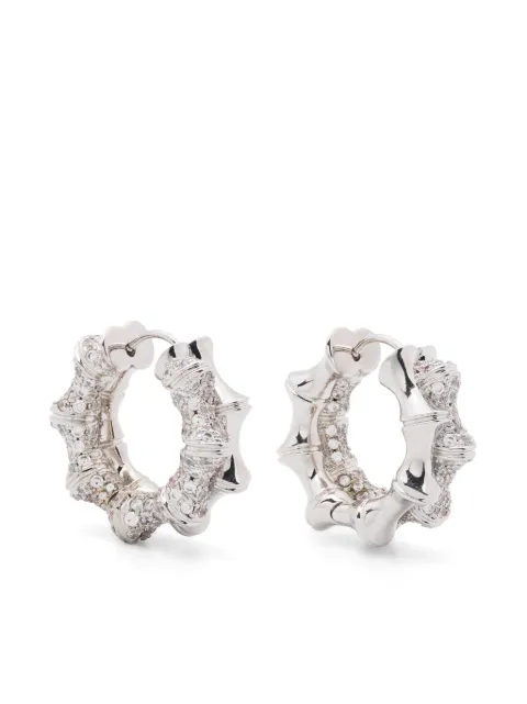 Eddie Borgo DOUBLE PAVE BAMBU HOOPS