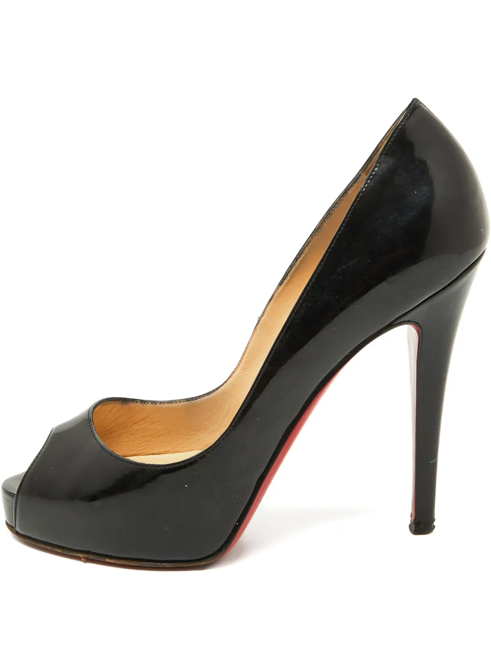 Christian Louboutin Pre-Owned 110mm patent leather peep toe pumps - Christian Louboutin Pre-Owned 110mm patent leather peep toe pumps -