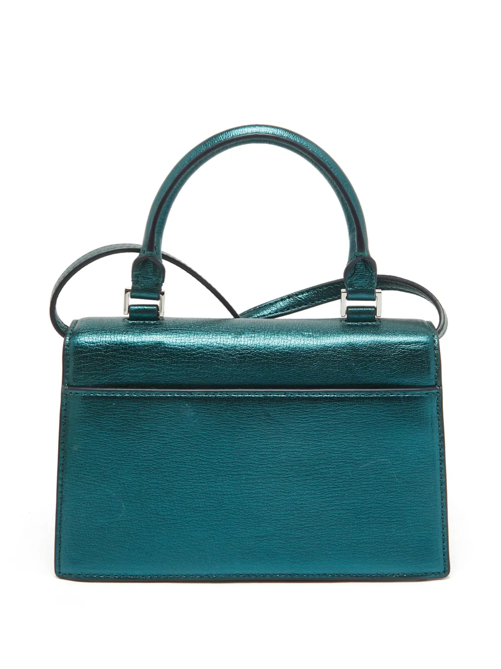 Tory Burch pre-owned metallic-leather clasp-fastening bag | Image 2