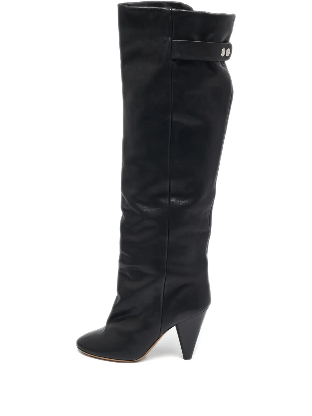 pre-owned 100mm leather boots
