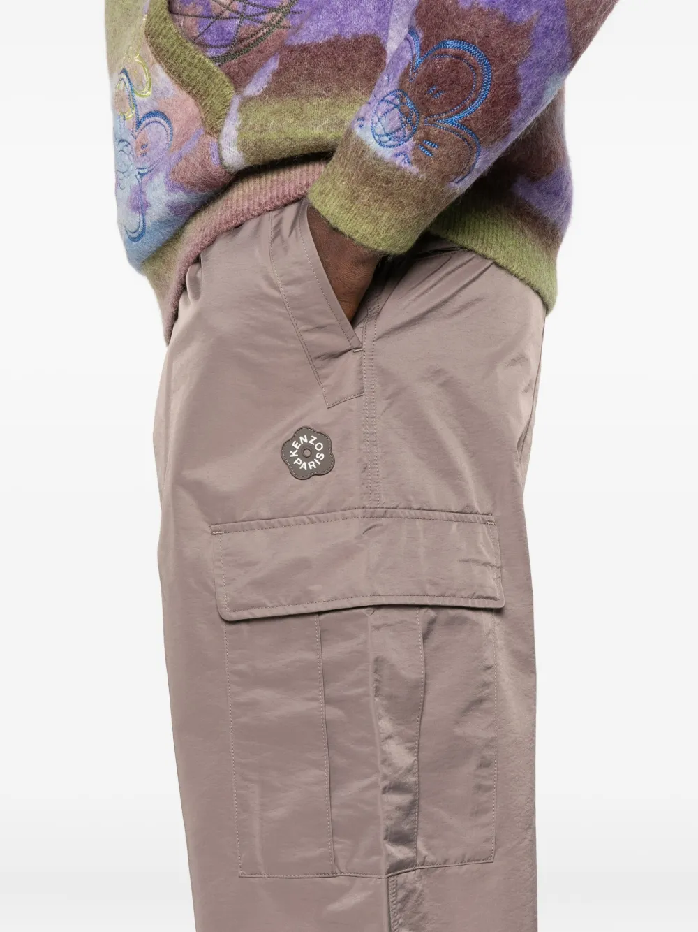 Kenzo Broek met cargo zak Beige