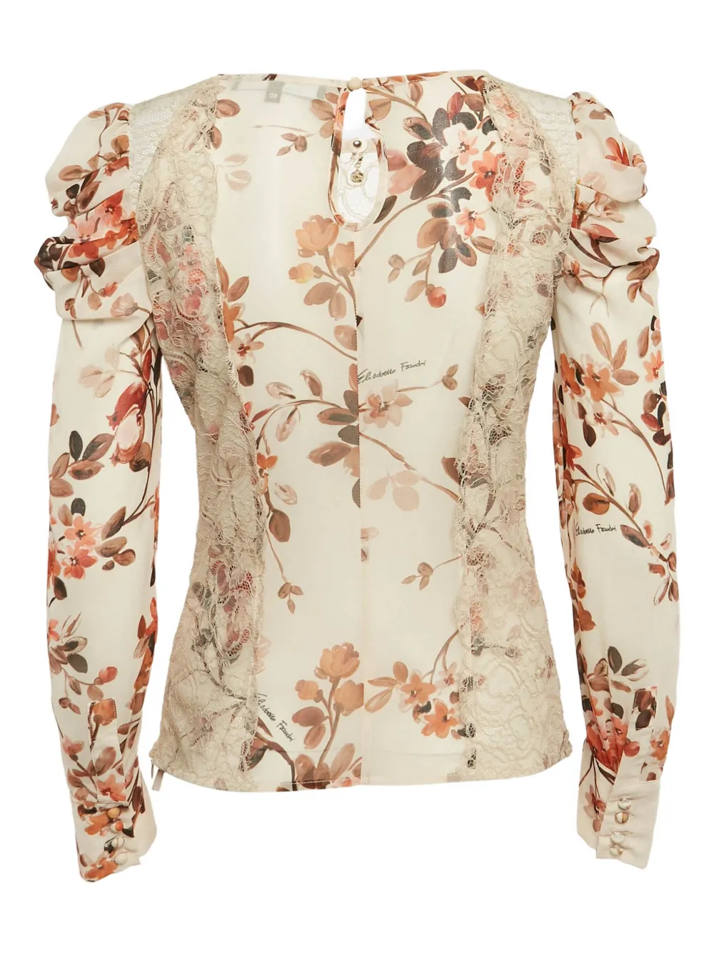Elisabetta Franchi 2024 floral lace-embellished blouse | Image 2