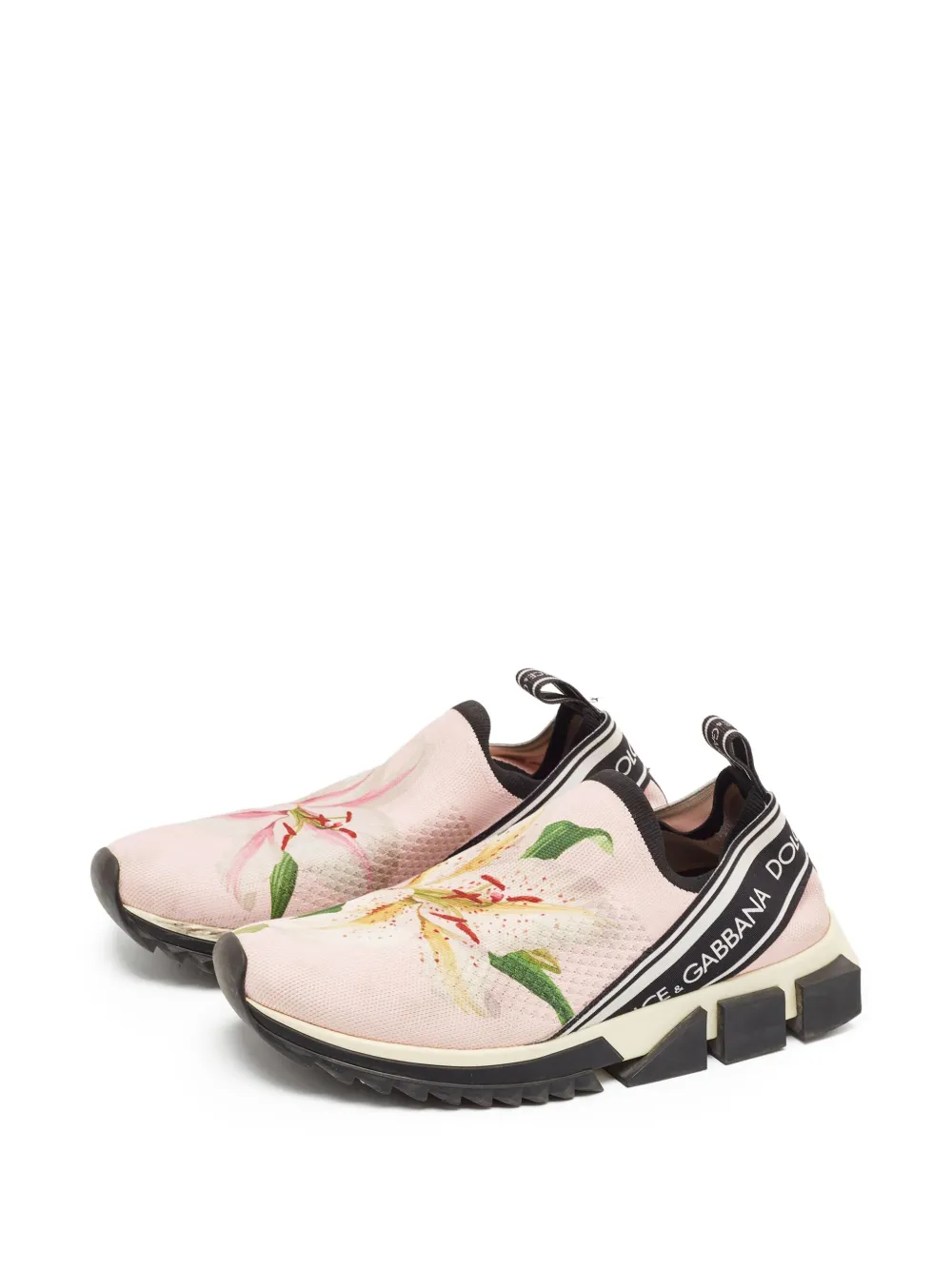 Dolce & Gabbana Pre-Owned floral-embroidered slip-on sneakers | Image 2