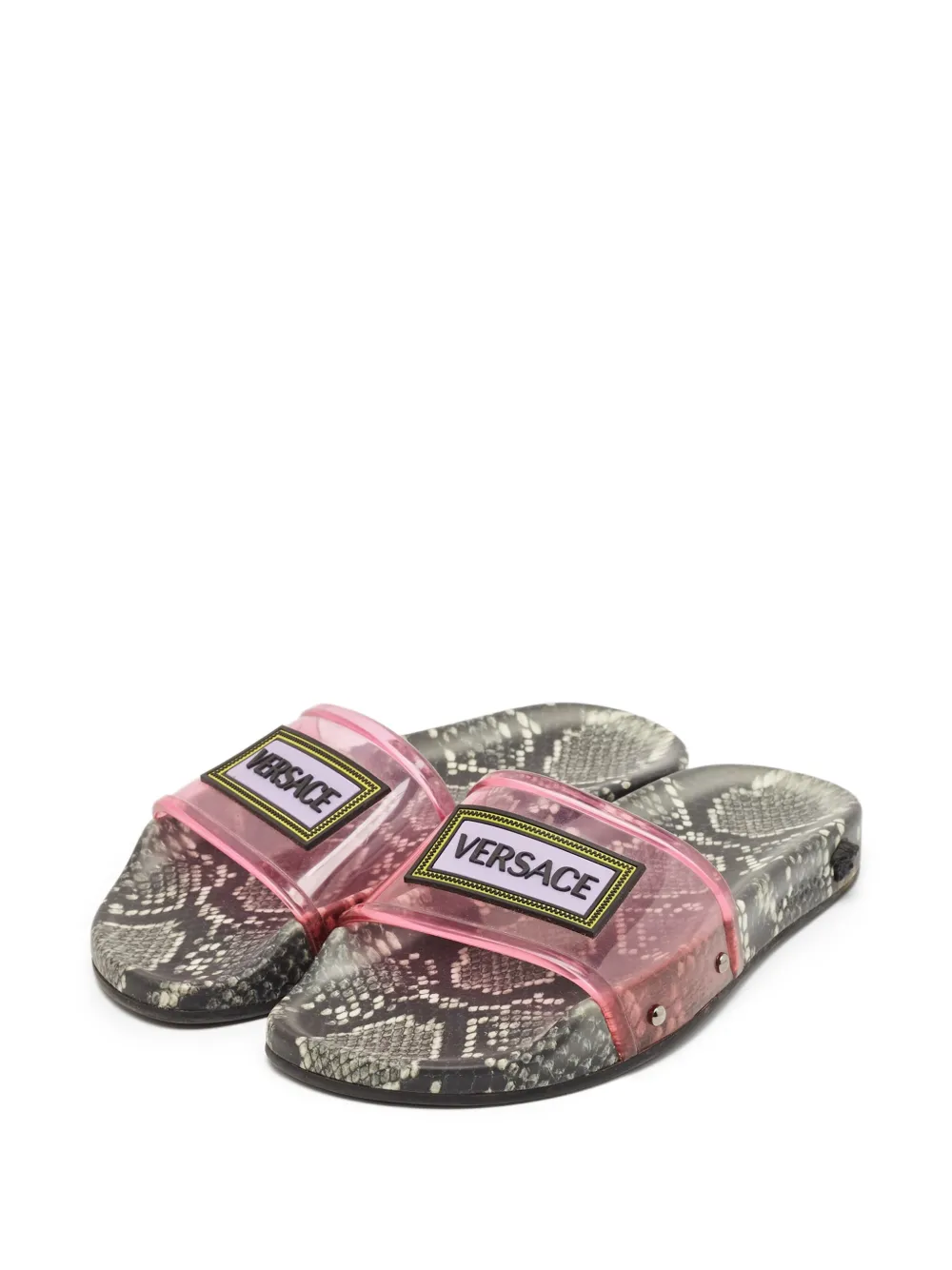 Versace Pre-Owned python-print slides | Image 2