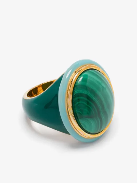 Aurelie Bidermann Tabarin malachite ring