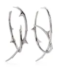 Shaun Leane Rose Thorn Statement hoop earrings - Silver
