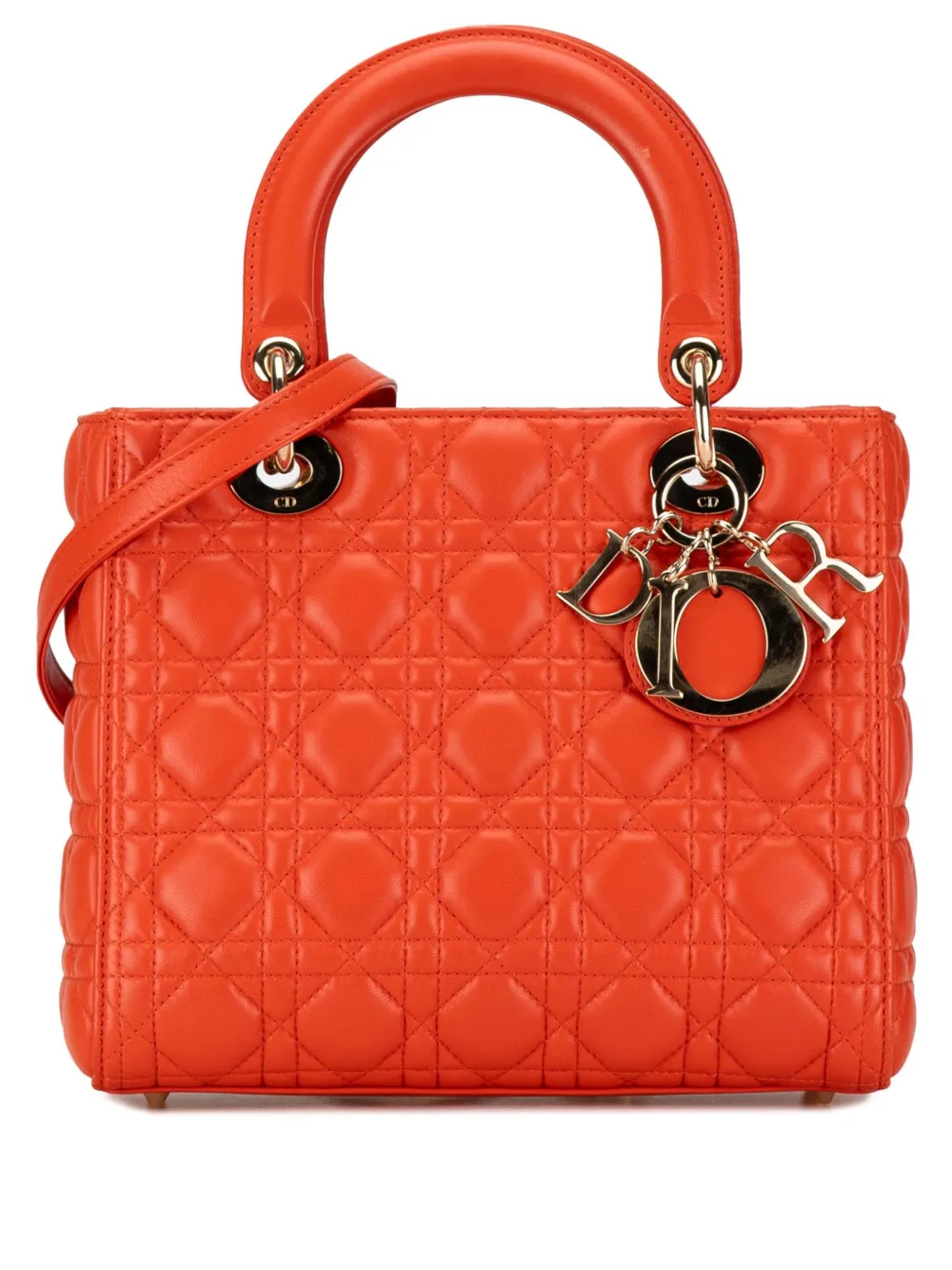 Christian Dior Pre-Owned 2013 Medium Lambskin Cannage Lady Dior Christian Dior Pre-Owned 2013 Medium Lambskin Cannage Lady Dior