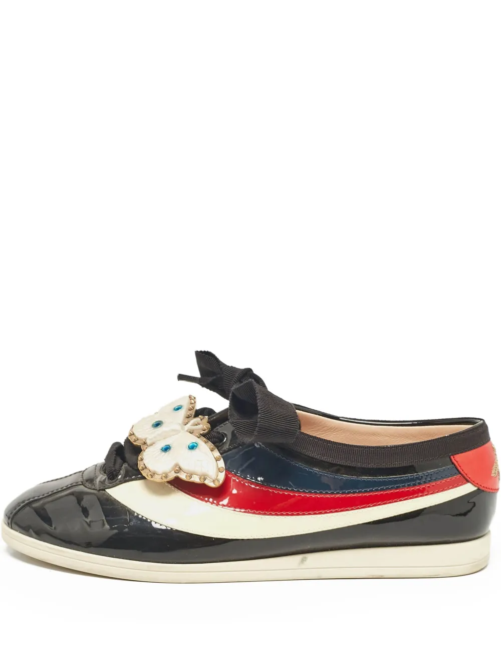 Gucci Pre-Owned 2024 New Ace Falacer スニーカー - ブラック Gucci Pre-Owned 2024 New Ace Falacer スニーカー - ブラック