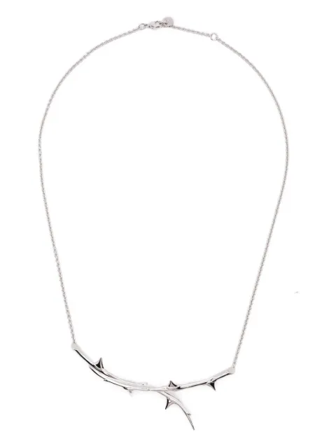 Shaun Leane silver Rose thorn horizontal necklace