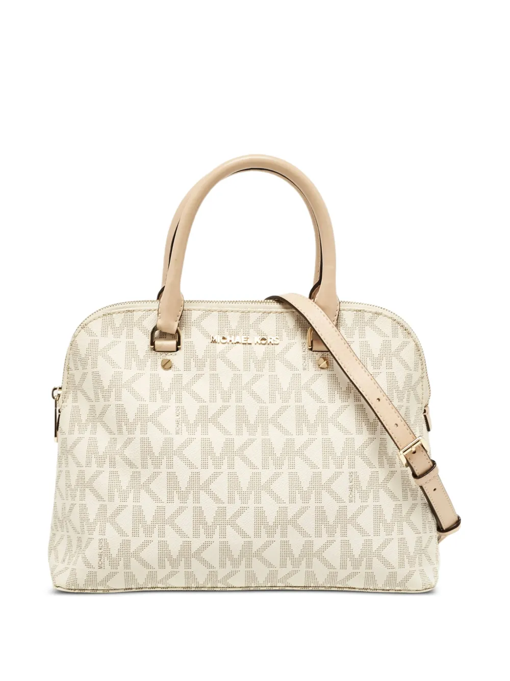 Michael Kors Vintage プレオウンド Cindy サッチェルバッグ - ホワイト Michael Kors Vintage プレオウンド Cindy サッチェルバッグ - ホワイト