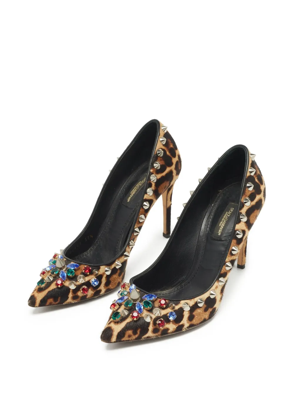 Dolce & Gabbana Pre-Owned zapatillas con estampado de leopardo y tacón de 90mm | Image 2