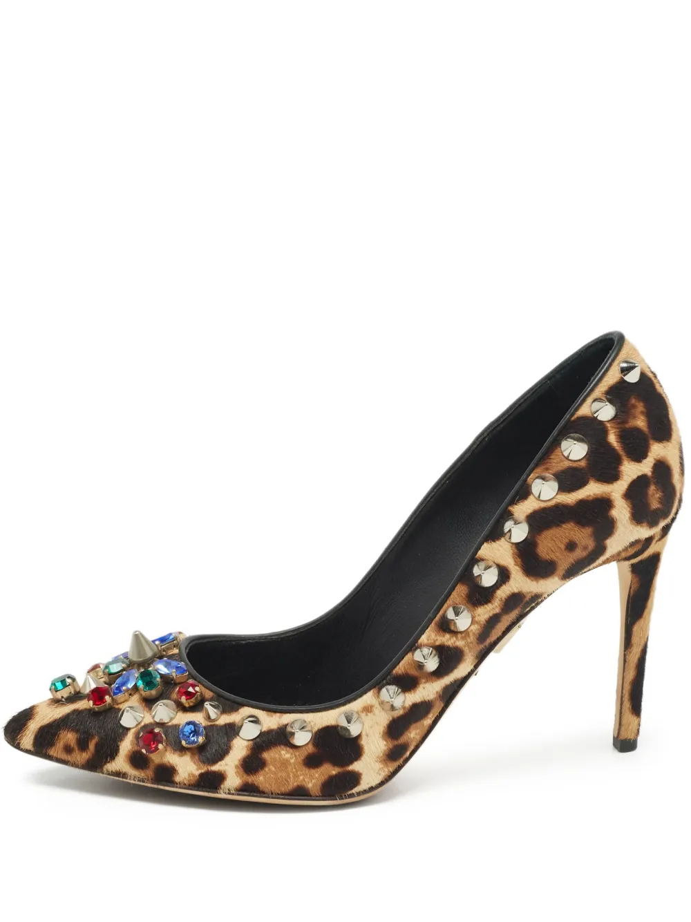 Dolce & Gabbana Pre-Owned zapatillas con estampado de leopardo y tacón de 90mm | marrón | Image 1