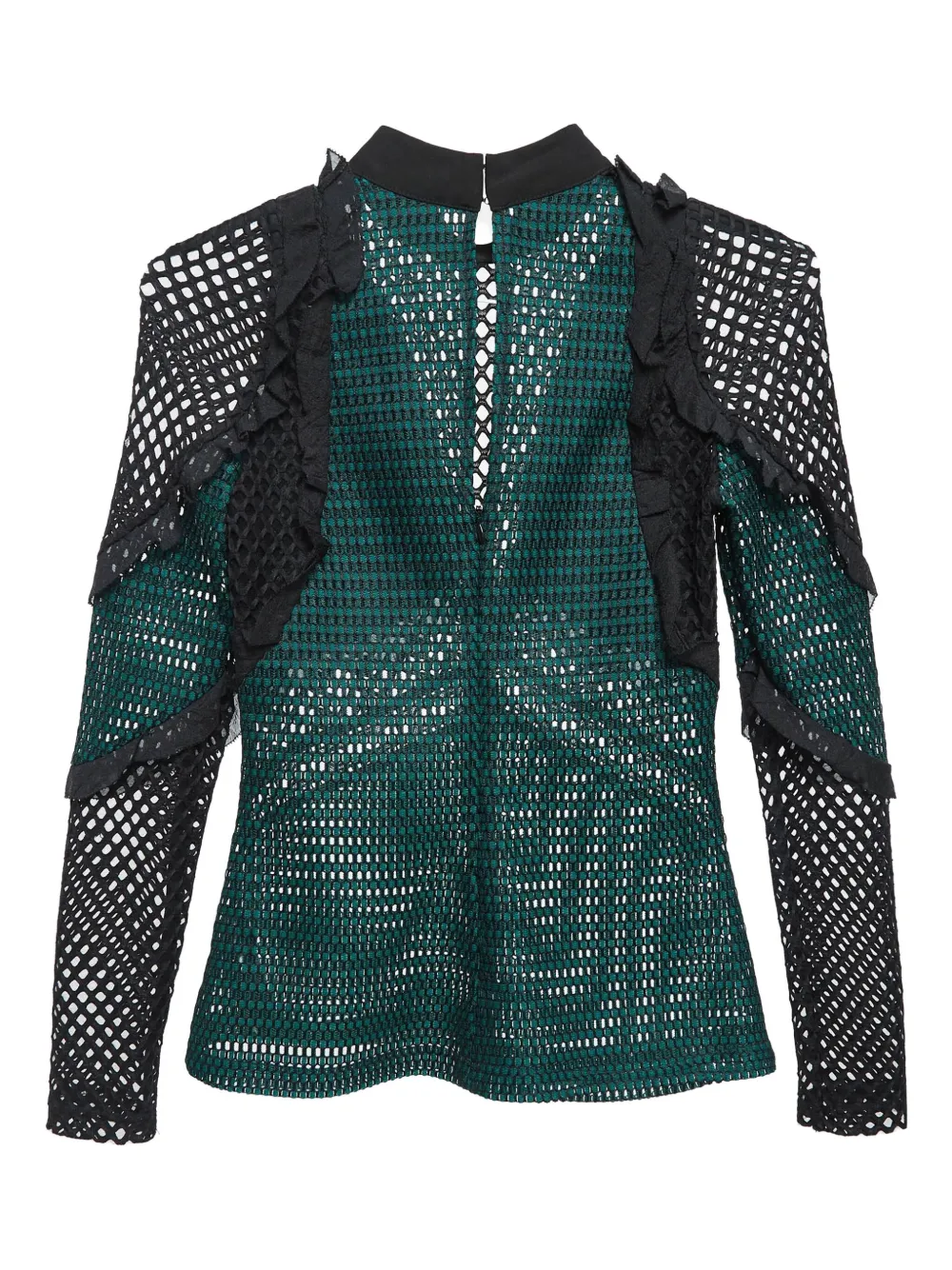 Self-Portrait pre-owned mesh panelled top | Image 2