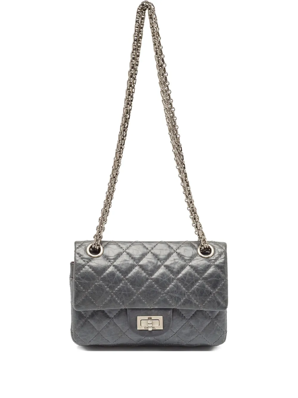 CHANEL Pre-Owned リイシュー 2.55 マトラッセレザーショルダーバッグ - ブルー CHANEL Pre-Owned リイシュー 2.55 マトラッセレザーショルダーバッグ - ブルー