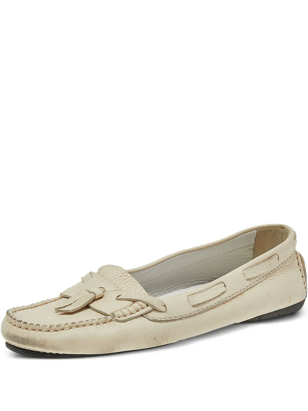 CHANEL Pre-Owned leather tassel loafers | Neutrals | Image 1