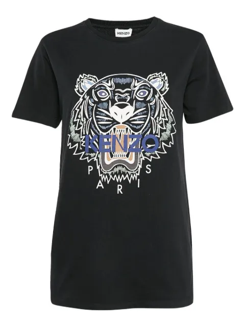 Kenzo Pre-Owned 타이거 프린트 코튼 티셔츠