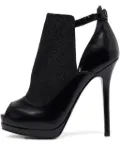 Fendi Pre-Owned 135mm peep-toe leather booties - Black