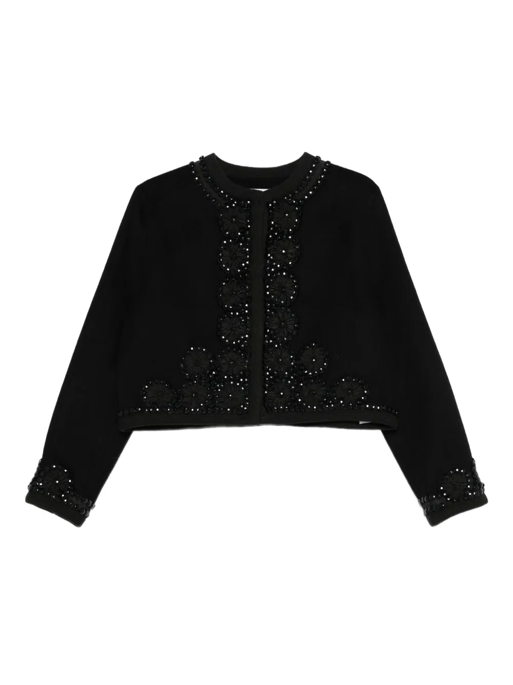 P.a.r.o.s.h Bead-embellished Jacket In Black