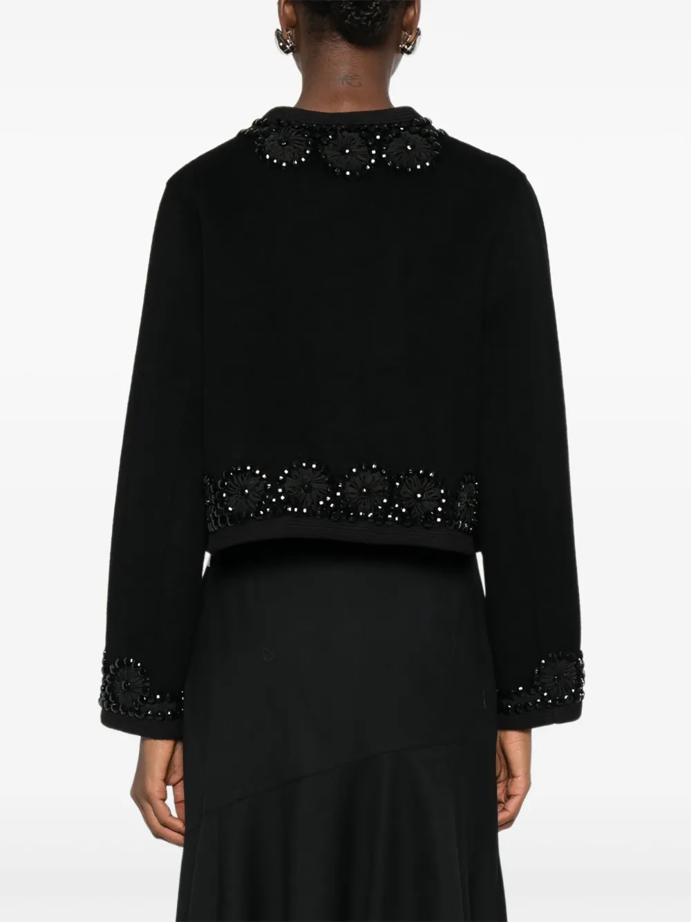 P.A.R.O.S.H. Jack verfraaid met kralen Zwart