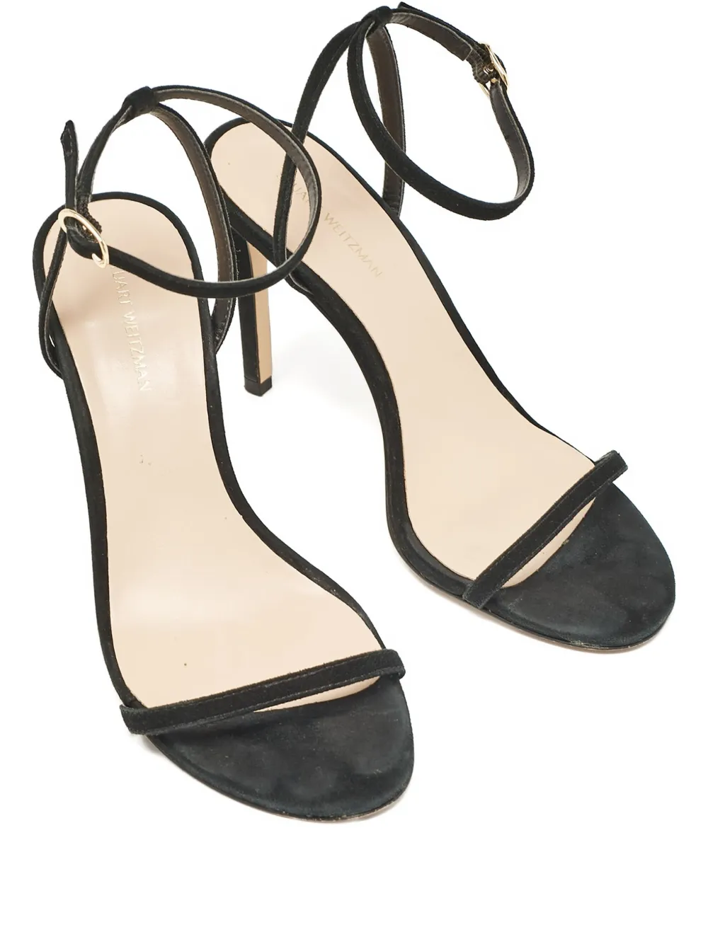 Stuart Weitzman Pre-owned 100mm suede ankle-strap sandals | Black | Image 1