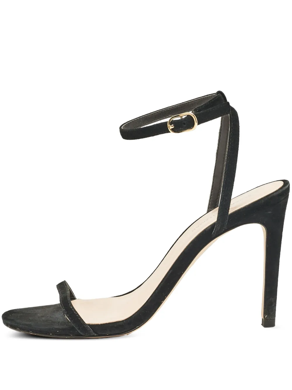 Stuart Weitzman Pre-owned 100mm suede ankle-strap sandals | Black | Image 1